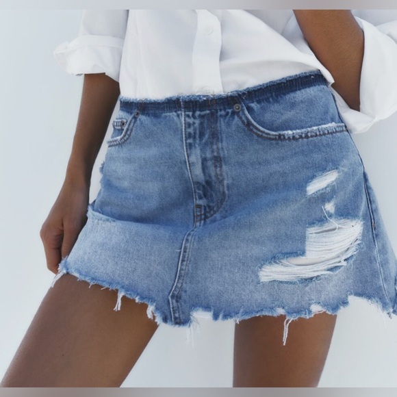 Zara High Rise 5 Pocket Mini Skirt - XS - Picture 3 of 6